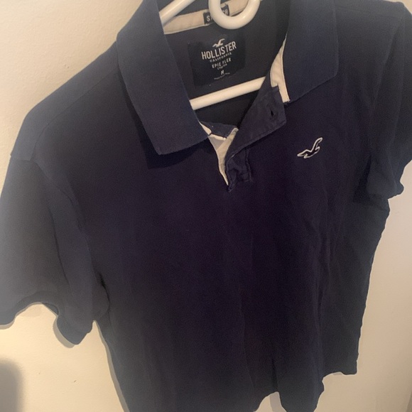 Gorgeous Dark Blue Hollister Epic Flex Cotton Polo SZ Medium 🔥 - Picture 4 of 6